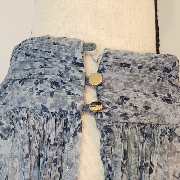 Shona Joy Francesca High Neck Balloon Sleeve Open Back Tie Crop Top Blouse 2 - Picture 10 of 16